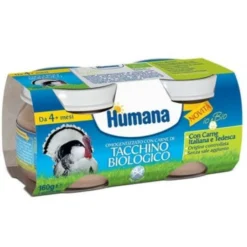 HUMANA ITALIA SpA Humana Omogeneizzato Bio Tacchino 2 x 80 grammi