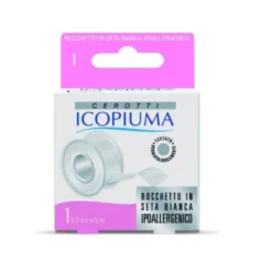 DESA PHARMA Icopiuma Cerotto Rocchetto in Seta Bianca Ipoallergenico cm 2,5 x 5 m New
