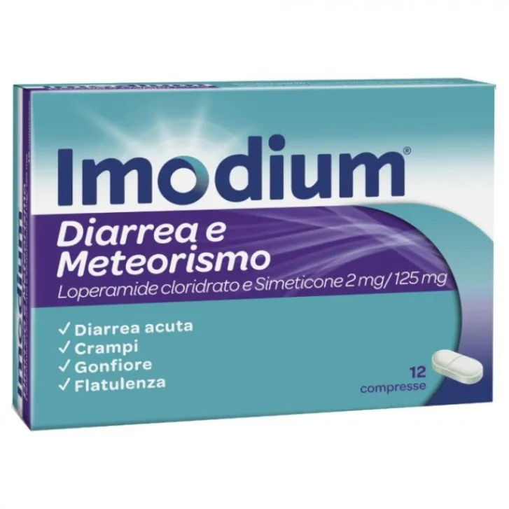 KENVUE ITALIA SPA Imodium Diarrea e Meteorismo Loperamide 12 compresse Outlet