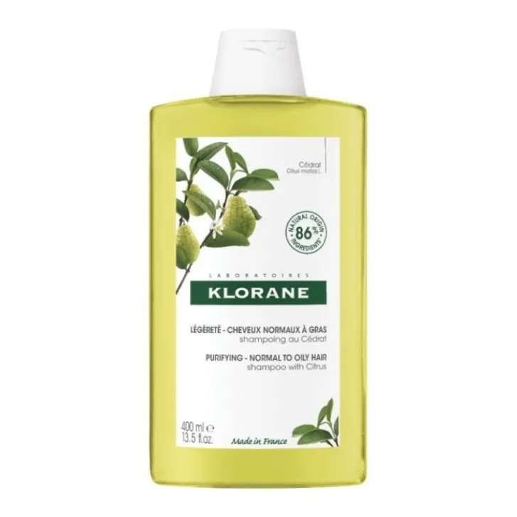 PIERRE FABRE Klorane Shampoo Polpa di Cedro Leggero Energizzante 400 ml New