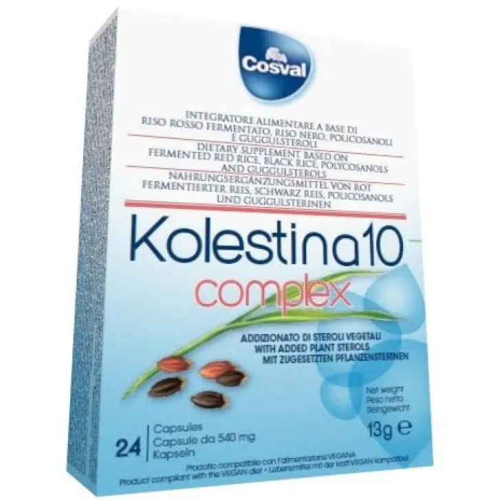 COSVAL SpA Kolestina 10 Complex 24 Capsule - Integratore Equilibrio Peso Corporeo Best