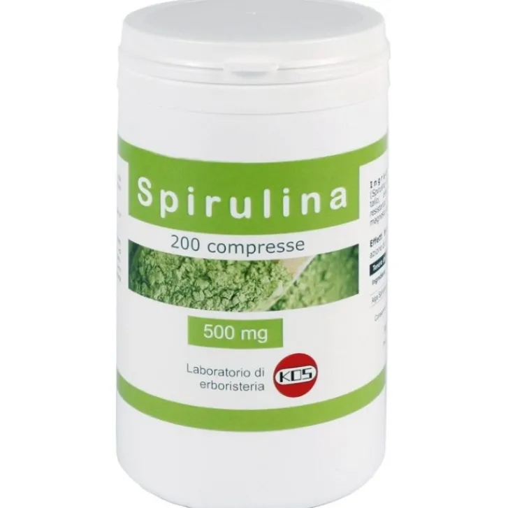 KOS Srl Kos Spirulina 500 mg 200 compresse - Integratore Alimentare Hot