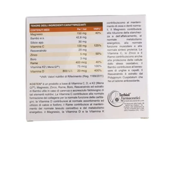 TERBIOL FARMACEUTICI Kosten 20 bustine - Integratore Alimentare Hot