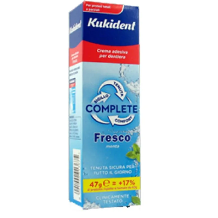 PROCTER KUKIDENT Kukident Complete Fresco Crema Adesiva Gusto Menta Light 47 grammi Sale