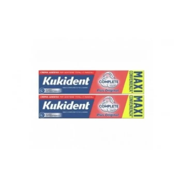 PROCTER KUKIDENT Kukident Plus Crema Adesiva per Protesi Dentaria 2 x 65 grammi Discount