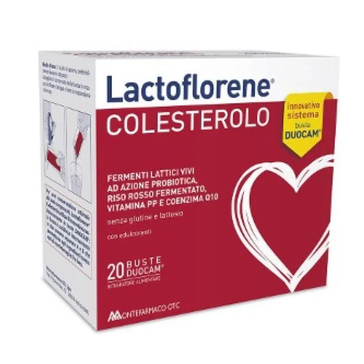 MONTEFARMACO OTC SpA Lactoflorene Colesterolo 20 Bustine - Integratore per il Colesterolo Best