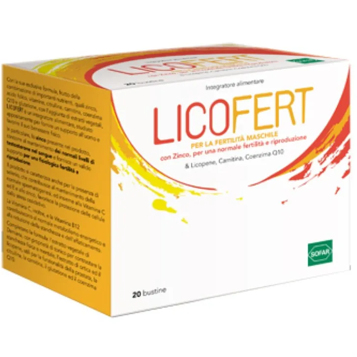 SOFAR SpA Licofert 20 Buste - Integratore Fertilita' Maschile New