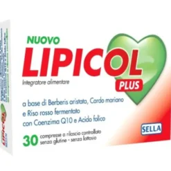 SELLA Srl Lipicol Retard Plus 30 Compresse - Integratore Controllo Colesterolo Hot