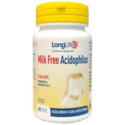 LONGLIFE Srl Longlife Milk Free Acidophilus 60 Capsule - Integratore Fermenti Lattici Outlet