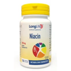 LONGLIFE Srl Longlife Niacin 100 Compresse - Integratore Metabolismo Energetico Outlet