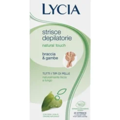 SODALCO Srl Lycia Natural Touch Strisce Depilatorie Braccia e Gambe 20 Pezzi e 2 Salviette post depilazione Outlet