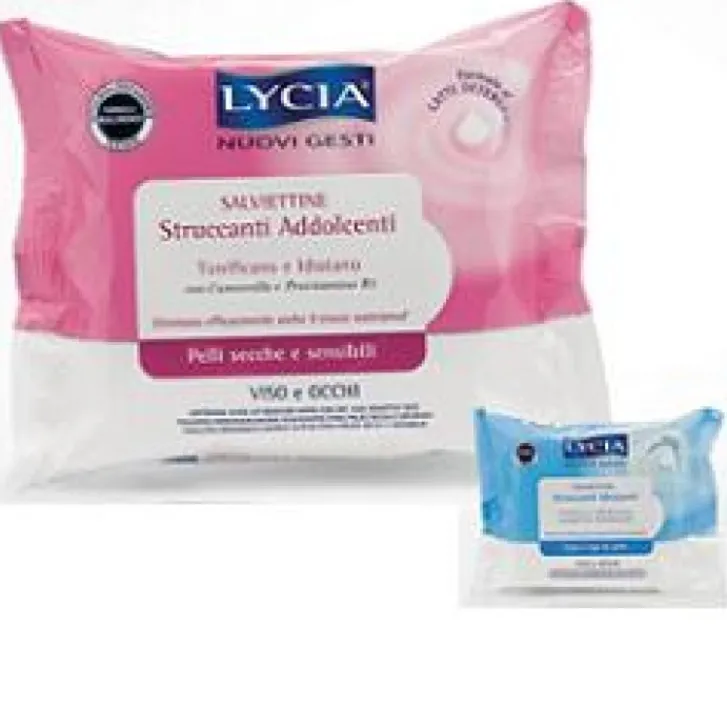 SODALCO Srl Lycia Salviette Struccanti Detergenti Pelle Sensibili 64 Pezzi New