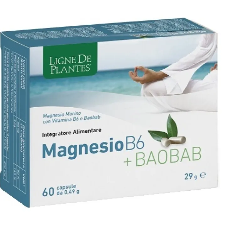 NATURA SERVICE Magnesio B6 + Baobab 60 Capsule - Integratore Alimentare Clearance