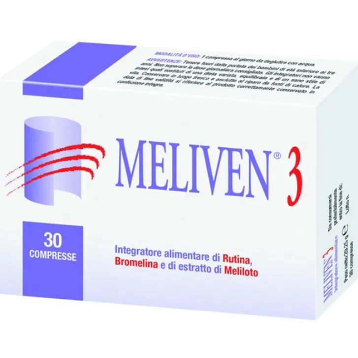 NATURAL BRADEL Meliven 3 30 Compresse - Integratore Alimentare Discount