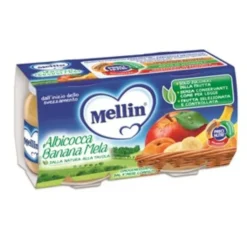 DANONE NUTRICIA SpA SOC.BEN. Mellin Omogeneizzato Albiccocca, Mela e Banana 2 x 100 grammi New