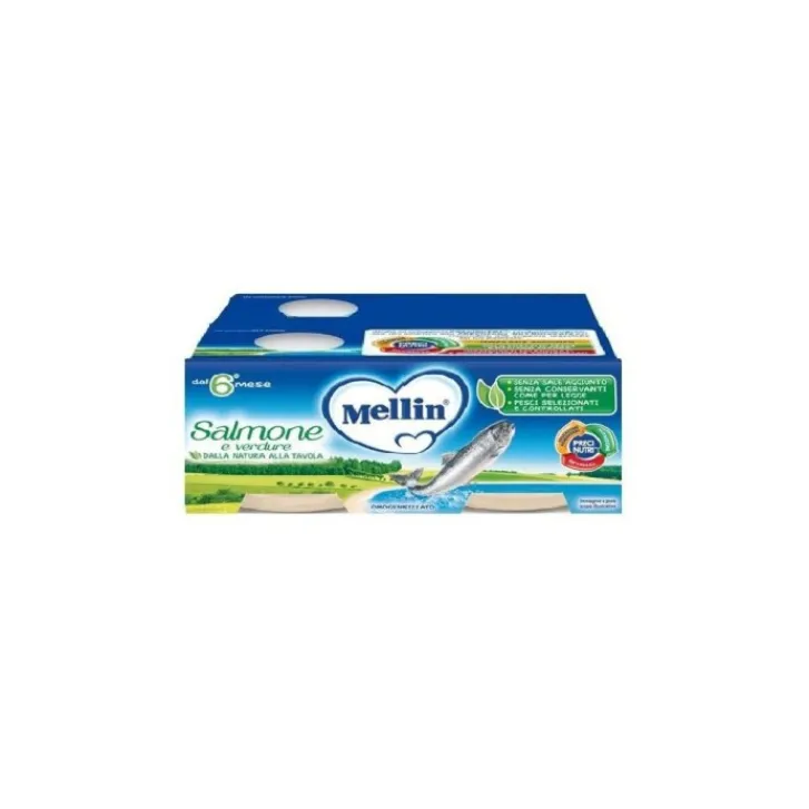 DANONE NUTRICIA SpA SOC.BEN. Mellin Omogeneizzato Salmone e Verdure 4 x 80 grammi Discount