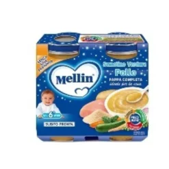DANONE NUTRICIA SpA SOC.BEN. Mellin Pappa Completa Omogeneizzato di Pollo e Verdure 2 x 200 grammi Hot