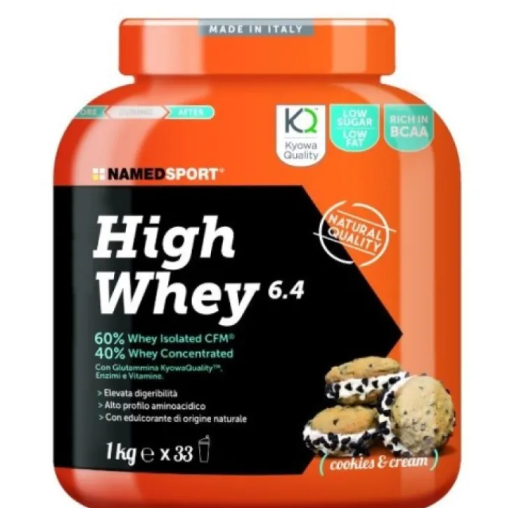 NAMEDSPORT Srl Named Sport High Whey Cookies & Cream 1 Kg - Integratore di Proteine New