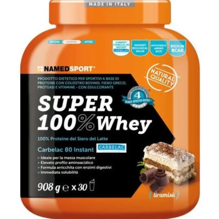 NAMED SPORT Super 100% Whey Tiramisu' 908 grammi - Integratore Alimentare Best