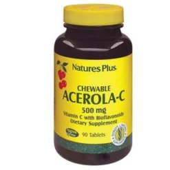 LA STREGA Srl Nature's Plus Acerola C 90 Tavolette 500 mg - Integratore Vitaminico New