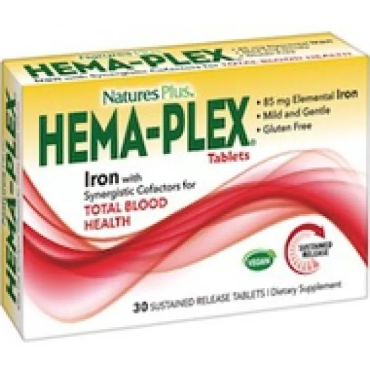 LA STREGA Srl Nature's Plus Hema-Plex 30 Capsule - Integratore a Base di Ferro Organico Best