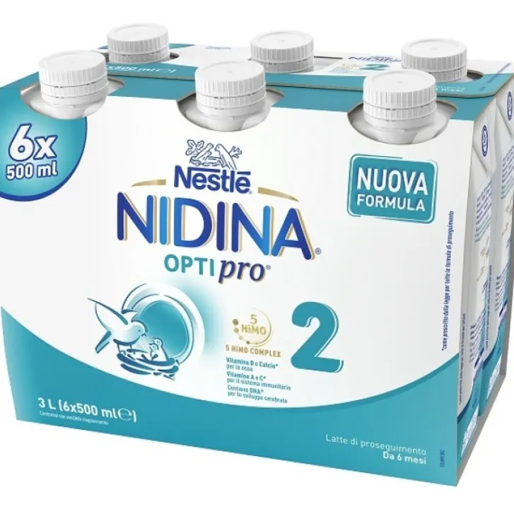 NESTLE' ITALIANA SpA Nidina Optipro 2 Liquido 6x500 ml