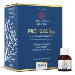 OPTIMA Collagene Marino Pro 10000 mg Gusto Arancia 12 Flaconcini - Integratore Alimentare Sale