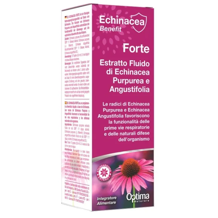 OPTIMA Echinacea Estratto Fluido Forte 50 ml - Integratore Benessere Respiratorio
