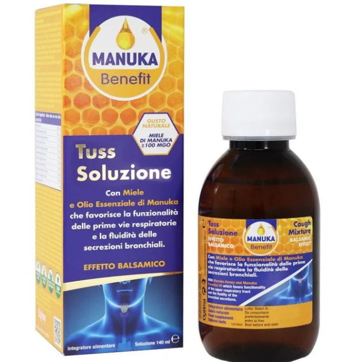 OPTIMA Manuka Benefit Tuss Soluzione 140 ml - Integratore Benessere Vie Urinarie Best