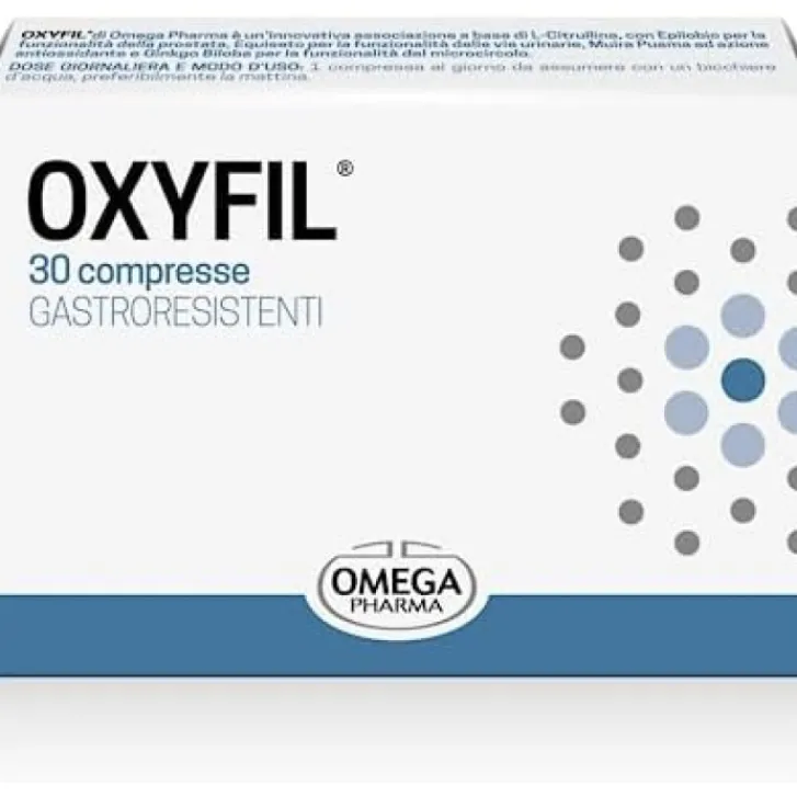 OMEGA PHARMA Oxyfil 30 compresse - Integratore Benessere Vie Urinarie e della Prostata Hot