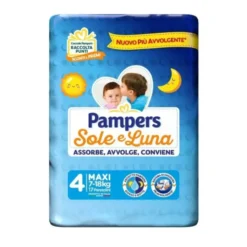 FATER SpA Pampers Sole e Luna Pannolini Maxi Taglia 4 7-18 Kg 17 pezzi Best