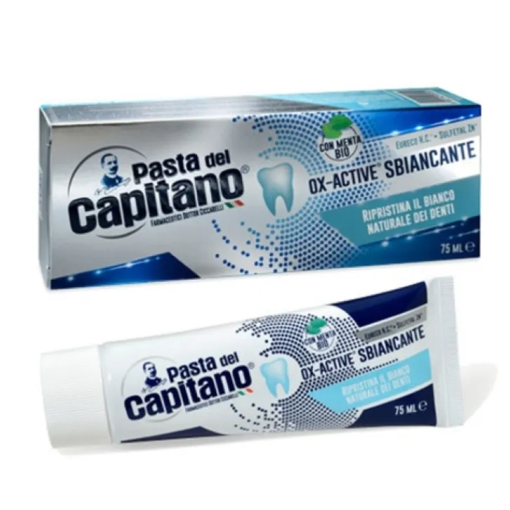 FARMACEUTICI DOTT.CICCARELLI Pasta del Capitano Dentifricio Ox Active Sbiancante Bianco Naturale 75 ml Discount
