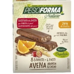 NUTRITION & SANTE' ITALIA SpA Pesoforma Nature Barrette Avena Arancia e Cacao 8 Pezzi Sale