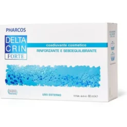 BIONATIVA SpA Pharcos Deltacrin Forte 10 Fiale da 8 ml - Integratore Rinforzante Capelli Sale