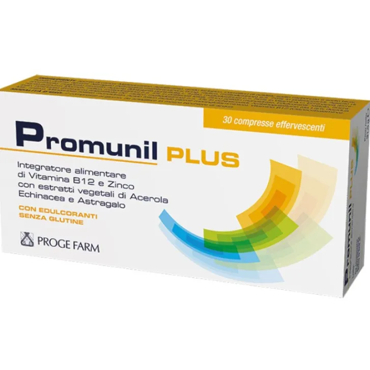 PROGE FARM Srl Promunil Plus 30 Compresse Effervescenti - Integratore Difese Immunitarie New