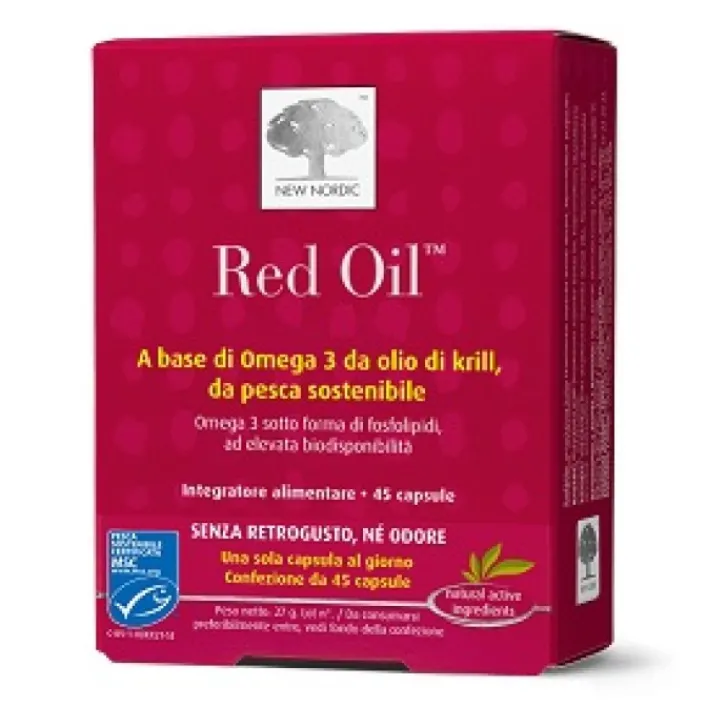 NEW NORDIC Srl Red Oil 45 Capsule - Integratore per il Colesterolo New
