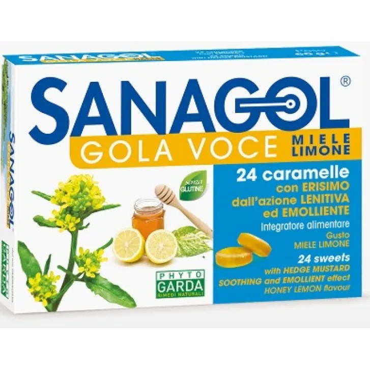 NAMED Sanagol Gola Voce Miele e Limone 24 Caramelle - Integratore Benessere Gola e Voce Outlet