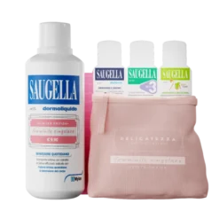 MEDA PHARMA SpA Saugella Pret-a-Porter Dermoliquido 500 ml + Borsetta con 3 Campioncini Omaggio Sale
