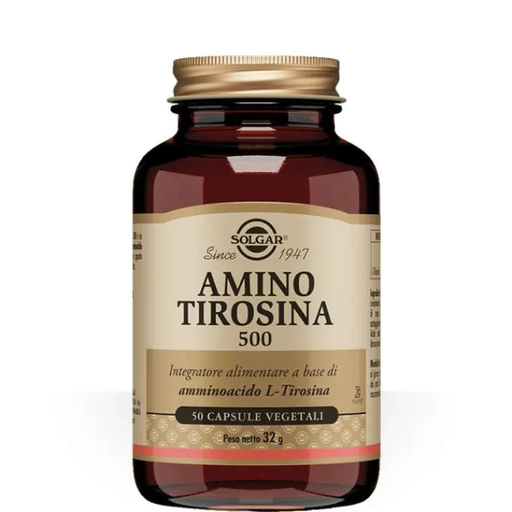 SOLGAR ITALIA Solgar Amino Tirosina 500 50 capsule - Integratore Alimentare Hot