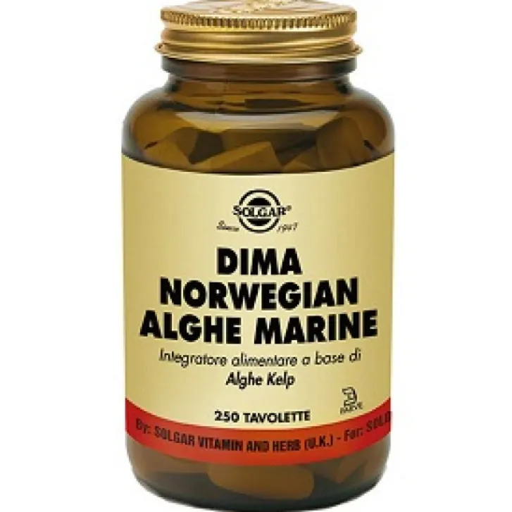 SOLGAR IT. MULTINUTRIENT SpA Solgar Dima Norwegian Alghe Marine 250 Tavolette - Integratore Metabolismo New