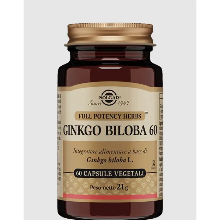 SOLGAR ITALIA Solgar Ginkgo Biloba 60 60 capsule - Integratore Antiossidante Online