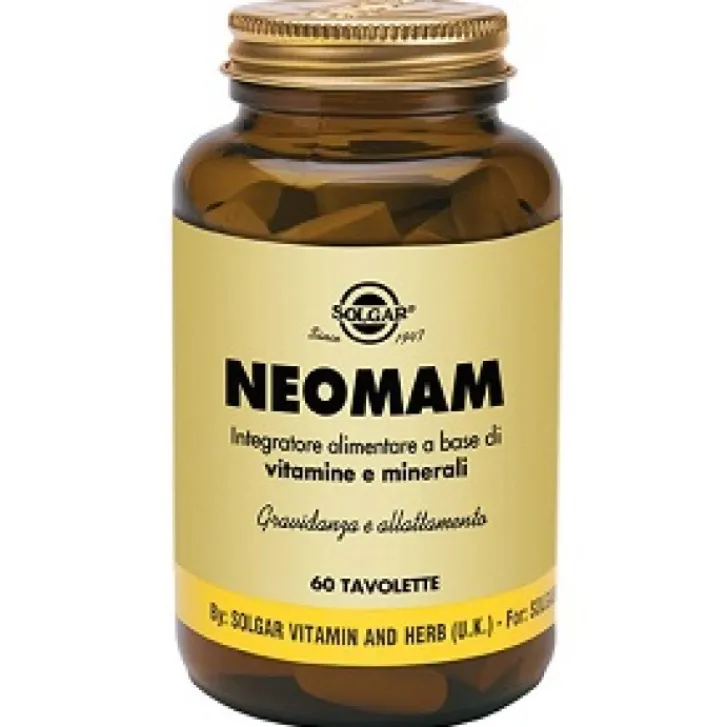 SOLGAR IT. MULTINUTRIENT SpA Solgar NeoMam 120 Tavolette - Integratore Gravidanza e Allattamento Sale