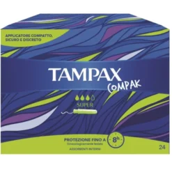 FATER FEMCARE Tampax Compak Super Assorbenti Flusso Medio Forte 24 Pezzi Sale