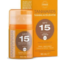 GENERAL TOPICS Srl Tanwards Tanning Accellerator Face Crema Viso Solare SPF 15 Protezione Media 50 ml Discount