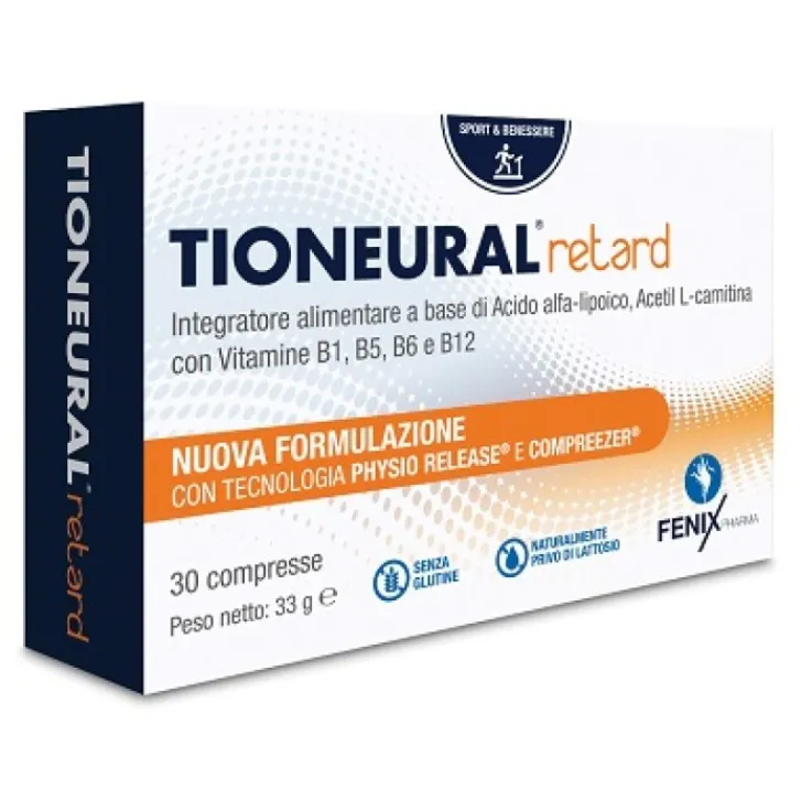 FENIX PHARMA Soc.Coop.p.A. Tioneural Retard 30 Compresse - Integratore Alimentare Discount