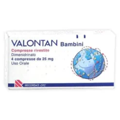 RECORDATI SpA Valontan Bambini 25 mg Dimenidrinato Antinausea 4 Compresse Rivestite Sale